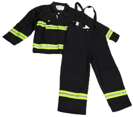 Brandsäker Overall, Flamskyddad Syrabeständig Bomullsoverall, Antistatisk Resistent Ekonomioverall, för Svetsbrandmän (L)