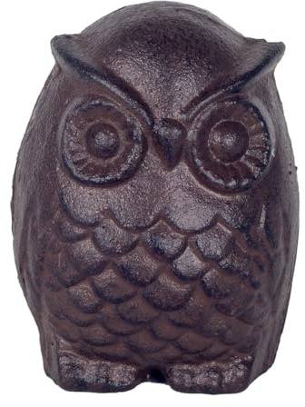 SIGNES GRIMALT Figur Eule aus Gusseisen, unveränderlich, für Innenbereich, Garten und Terrasse, 100 % Metall, Höhe 11 cm