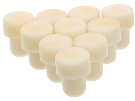 VICASKY Bouchon de Bouteille en Verre Mini en Caoutchouc Beige 10 Pièces