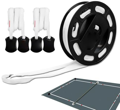 Glugahrif Badminton Court Lignes pour l', Badminton Boundary Lignes - Marqueurs de Limite | 240x528 Pouces Marqueurs de la Cour Lignes pour Le Beach-Volley-Ball de Tennis à Pied Badminton