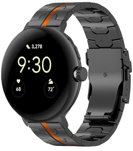 synsing Titan Armband Kompatibel mit Pixel Watch 4/3 45mm Armbändern,Titan Metall-Uhrenersatzarmband für Pixel 4/3/2/1 41mm Armbandzubehör für Damen Herren
