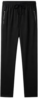 Comfijeans Jean ultra stretch Mom Pantalon de cheville confortable à séchage rapide pour femme avec taille élastique, poches pour personnes âgées de plus de 50 ans, Noir , XL
