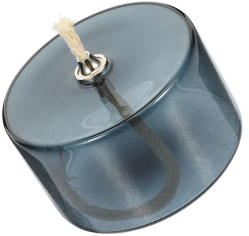 Homoyoyo Benzin Lampe aus Glas Dekorative Nachfüllbare Öllampe mit Baumwolldocht Stilvoll für Zuhause Büro und Hochzeit | Nachfüllbar mit Baumwolldocht, für Zuhause und Valentinstag, Klare Ausführung