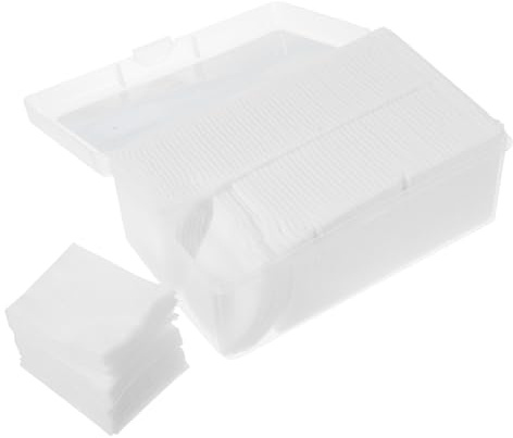 BIUDECO 1080pcs Non-woven Fabric Makeup Cotton Pads for Face and Nail Polish Removing Disposable Use White Makeup Remover Pads Suitable for Random Style