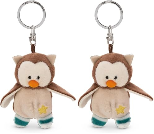 NICI Schlüsselanhänger Eule mit Stern 5cm (Packung mit 2)