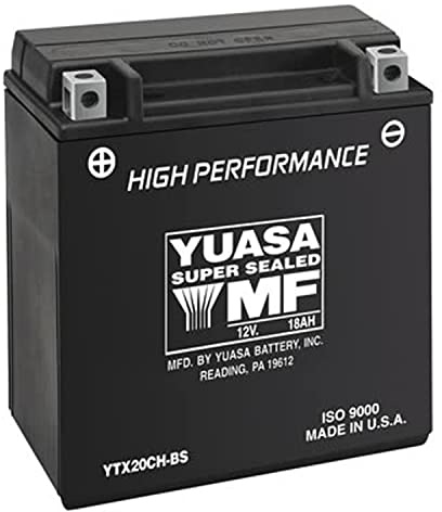 Yuasa YUAM6220C YTX20CH-BS Maintenance Free H Series AGM Battery with Acid pack