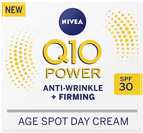 NIVEA Q10 Power Anti-Wrinkle + Firming Age Spot Day Cream SPF30 (50ml), Anti-Ageing Face Cream with Creatine & Q10, Reduces the Appearance of Wrinkles