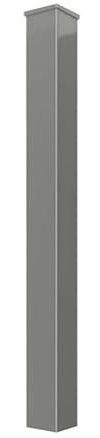 BAUER - Alu Zaun- Torpfosten zum Einbetonieren, 100x100x3mm, L = 1500mm