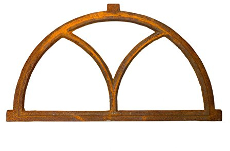 aubaho Nostalgie Stallfenster Bogen Fenster 44x86cm Eisen Gusseisen antik Stil Rost