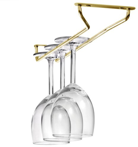 Tablecraft Brass Plated Glass Rack 24inch, Case of 12