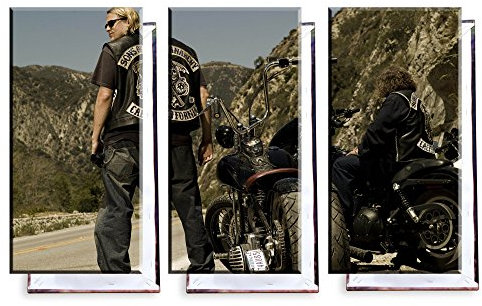 Unified Distribution Sons of Anarchy Jackson Teller Jax Charlie Hunnam - Dreiteiler (120x80 cm) - Bilder & Kunstdrucke fertig auf Leinwand aufgespannt und in erstklassiger Druckqualität