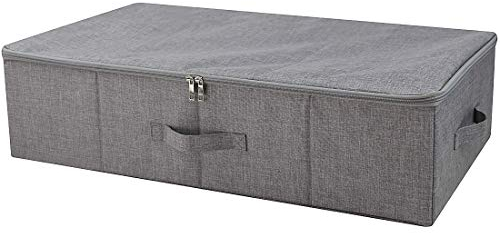 iwill CREATE PRO Faltbare starre Unterbett-Aufbewahrungsbehälter für Kleidung, Schuhe, Decken, Bettdecken auf der Garderobe, Schlafzimmer-Organisationsbox, dunkelgrau
