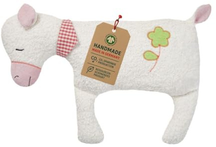 Efie XL Schäfchen mit Blümchen, Bio Spieltier und Kuschelkissen, kontrolliert biologischer Anbau (Organic), Made in Germany, GOTS Zertifiziert