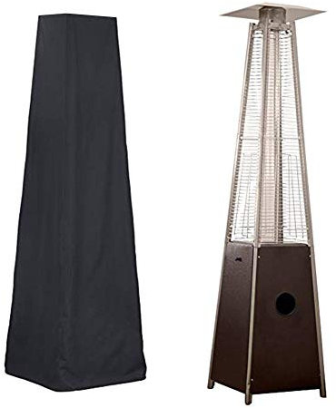 TARTIERY Housse Parasol Chauffant Exterieur, Chauffe-terrasse Carré en Polyester, Couverture Chauffage Patio Imperméable, Housse Chauffage Exterieur Anti-poussière, 53X61X221CM