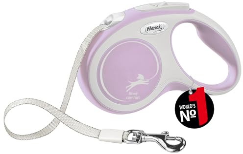 flexi® Comfort S Gurt 5 m rosa, Roll-Leine für Hunde bis 15 kg
