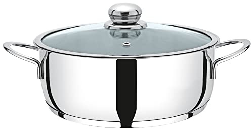Prima Collection, Casseruola con Coperchio Serie First in Acciaio Inox 18/10, Adatto all'Induzione, con fondo 3 strati, Diametro 20 cm