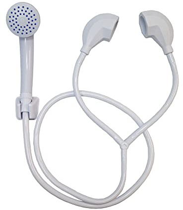 Push On Shower Head and Hose for Bath Taps, Portable Handheld Shower | Portable shower attachment for round or oval bath taps; ideal for hair washing, dog bathing, children and temporary showers.