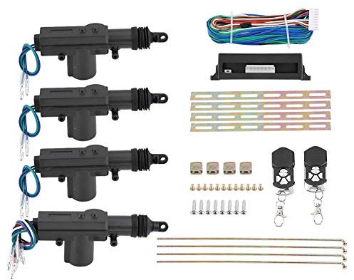 Zentralverriegelungs-Fernbedienungs-Kit, 12V 4-Tür-Auto-Türschloss/Entriegelungs-Fernbedienungs-Kit 2 Schlüsselloses Zugangs-Auto-Zentralverriegelungssystem