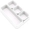 Addis 8 bandejas de almacenamiento de plástico para cajones entrelazados, para cocina, oficina, escritorio, maquillaje, ropa, joyería, manualidades, baño, organización, color blanco