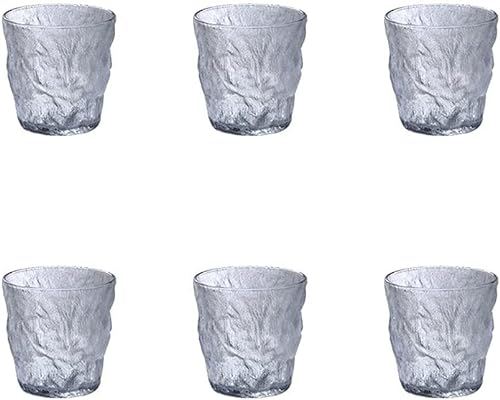 Habiba Bierkrüge im japanischen Stil, Gletschermuster, Biergläser, Haushaltsgetränk, Bierbecher, Wasserbecher-Set, einfach im Schrank zu stapeln