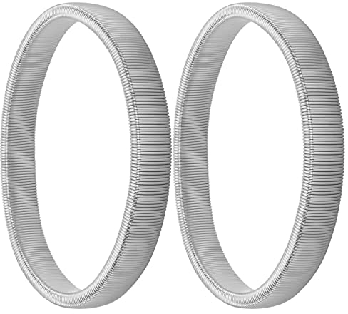 Smilcloud 1 Pair Shirt Sleeve Holders Anti-slip Metal Stretchy Garter Elastic Armbands(Medium siliver)