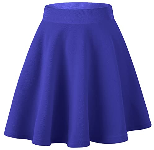 Dressever Damen Vielseitige Dehnbaren Casual Rock | Tennisrock;Tanzrock;Basic Minirock;Informell Kleidung;Hohe Taille A-Linie Minirock; Geburtstagskleid;Date-Minirocks