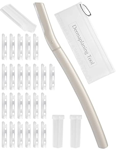 Dermaplane Razor for Face Professional, Facial Razors for Women&Men Face with 20 Blade Refills, Eyebrow Razor for Women and Men