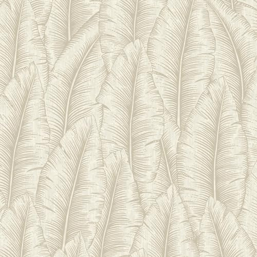 Grandeco Palmeria Palm Leaf Outline Blown Vinyl Wallpaper
