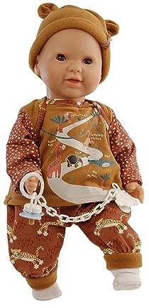 Schildkröt Puppe Lenchen (37 cm, Malhaar, braune Schlafaugen, Kleidung Safari-Look, Spielzeugpuppe, ab 36 Monaten) 2837216