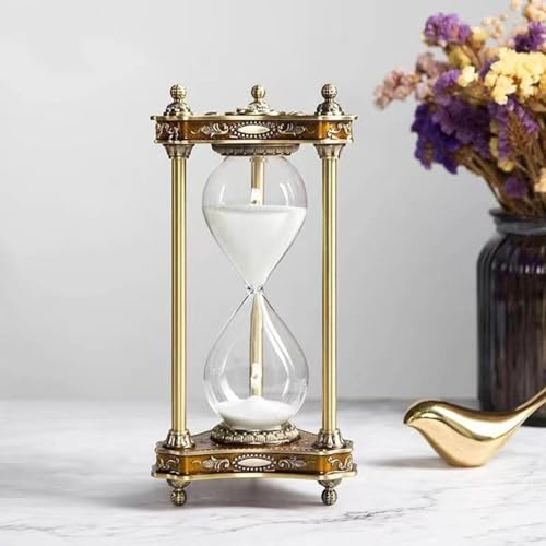 VINGAA Metall-Sanduhr Timer 30 Minuten - Große Dekoration für Moderne Zuhause, Küche und Büro