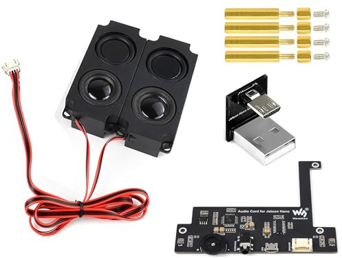 USB-Audio-Codec für Jetson Nano, USB-Soundkarte, treiberfrei, Plug-and-Play, unterstützt Aufnahme und Wiedergabe, integriertes Mikrofon und Lautsprecher-Header