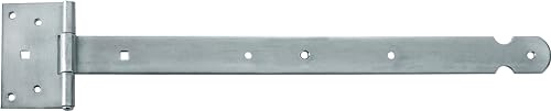 Connex Colgador cruzado de 400 x 38 x 70 mm, pesada y estable, galvanizada/banda para puerta, bisagra/herraje para puertas, puertas y puertas / DYB2901161, galvanizado azul