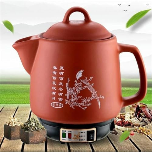 4L Ceramic Kettle Chinese Medicine Stewing Pot, Automatic Electric Chinese Herb Tea Pot,Multifunctional Health Pot, Smart Medicine Pot Household-1PC