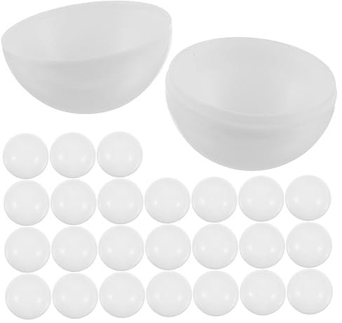 BESTonZON Lotteriekugeln 40 Stück 4cm Kleine Aufklappbare Kunststoff Lottokugeln Nahtlose Spielbälle Für Tombola Gewinnspiele Und Partyaktivitäten