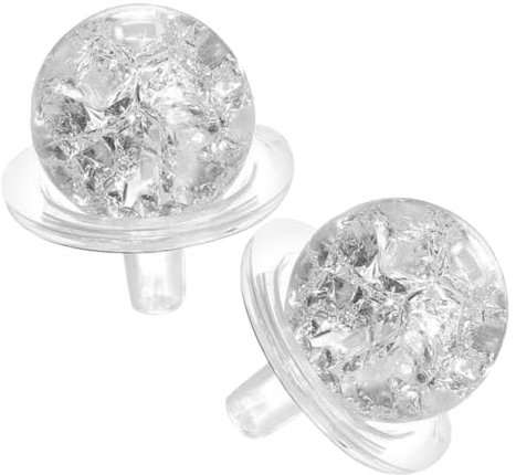 CIYODO 1juego Esferas De Vidrio Decorativas Base Adornos para Decoración del Hogar Acabado Transparente para Jardín y Acuario Estilo Artístico para Interiores y Exteriores