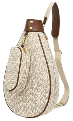 Perfeclan Tennistasche, Tennisschläger-Überzug, Tasche mit verstellbarem Schultergurt für Männer und Frauen, tragbarer Umhängerucksack, Badminton-Schlägertasche