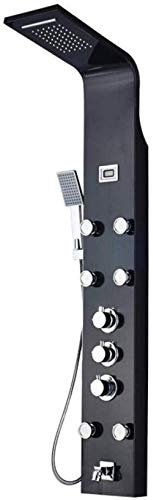 DRFGNF Système de Douche Panneau de Douche thermostatique pour Salle de Bain Colonne de Douche à Effet Pluie avec Affichage numérique Robinet de Bain Ensemble de Douche