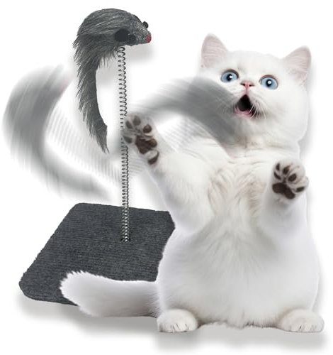 Juguete Gatos Duradero, Juguete para Gato Suave, Ratones para Gatos, Sirve también como rascador, Juguetes con ratón, rascadores, Momberti