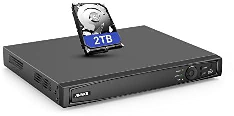 ANNKE 16-Channel PoE NVR for CCTV Security Camera | 12MP Surveillance System | Supports 4K/8MP/5MP/4MP IP Cameras | H.265+ Storage | AI Motion Detection | 24/7 Recording | (2, TB)