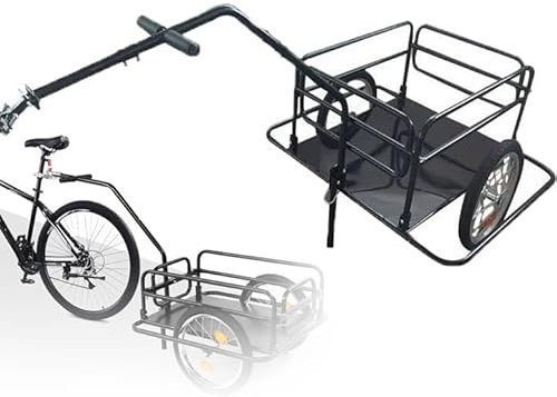 Faltbarer Fahrradanhänger Mit Universalkupplung, Robuster Fahrradwagen – Tragkraft: 60 Kg, Kompakte Lagerung + Sicheres Reflektordesign, Zum Transport Schwerer Güter
