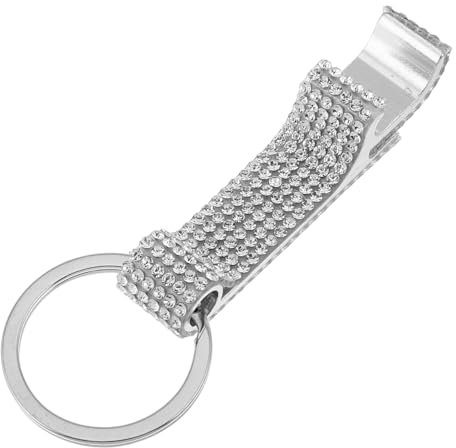 Beavorty Porte-Clés Décapsuleur En Alliage Pour Camping Bière Accessoires De Bar Pour La Maison La Voiture En Métal Pendentif Strass Argentés