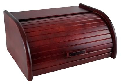 PEEWIT Boîte à pain en bois Petit Acajou Conteneur à Pain Centrimètres 31x26x16