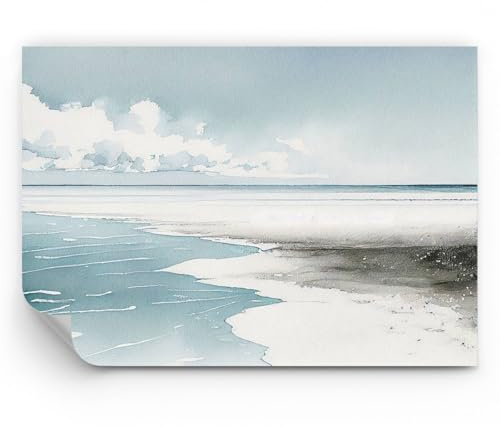 ARTTOR Fotomural 200x140 cm Papel Pintado Paisajes Marino - 6002 - WF2 | Costa Playa Calma Premium Sand Papel pintado de vinilo tejido no tejido Decoración de Pared Salón Moderno ARTTOR