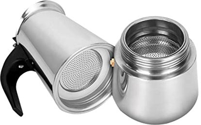 OFFSCH Caffettiera in Acciaio Inox 300 Ml Macchina Per Caffè Espresso Contenitore Per Caffè