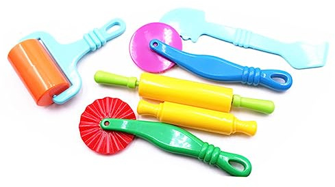 SOIMISS 7stücke Teiliges Junge Mädchen-knetwerkzeug Aus Langlebigem Kunststoff Inklusive Handrollstange Und Walze Zum Formen Und Glätten Knete Fördert Kreativität Und Feinmotorische Fähigk