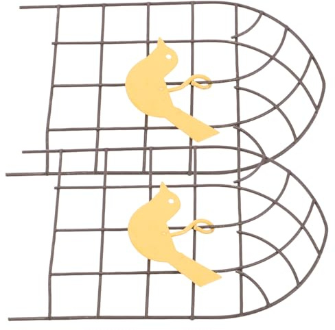 Gatuida 2piezas Mini Soporte De Jardinería Estatuas De Vallas para Decorar Macetas y Jardines Figuritas De Vallas De Metal Ligeras Aptas para Interiores y Exteriores