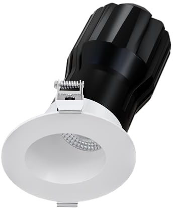 Goodlite 3 White Round Wall Wash High Output LED Recessed Downlight, 15W, 1400 Lumens, Triac & 0-10V Dimming, 5CCT & Multi-Dim to Warm, 120-277V, CRI 90, ETL & Wet, Lens & Trim Changeable, Trim Incl.