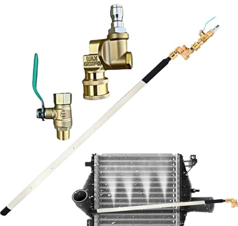 Herramienta de Limpieza para Radiadores | Herramienta De Limpieza 60 cm 4500 PSI Con Manguera De Aire,Accesorios para Hidrolimpiadora de Vehículos Barcos Caravanas Camiones Quads