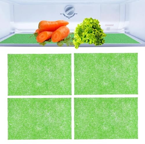Refrigerator Shelf Liners, 4 Pieces Washable and Cutable Mats - Drawer and Shelf Liners, Freezer, Pantry, Apartment, Home Organization, Daily Storage, Kitchen, Dorm