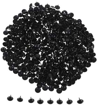 Hemobllo 500 Clous de Tapissier 10 MM en Métal Noir pour Meubles Anciens Punaises Décoratives Robustes à Tête Plate pour Restauration de Canapés Portes et Chaises Épingles Murales Vintage
